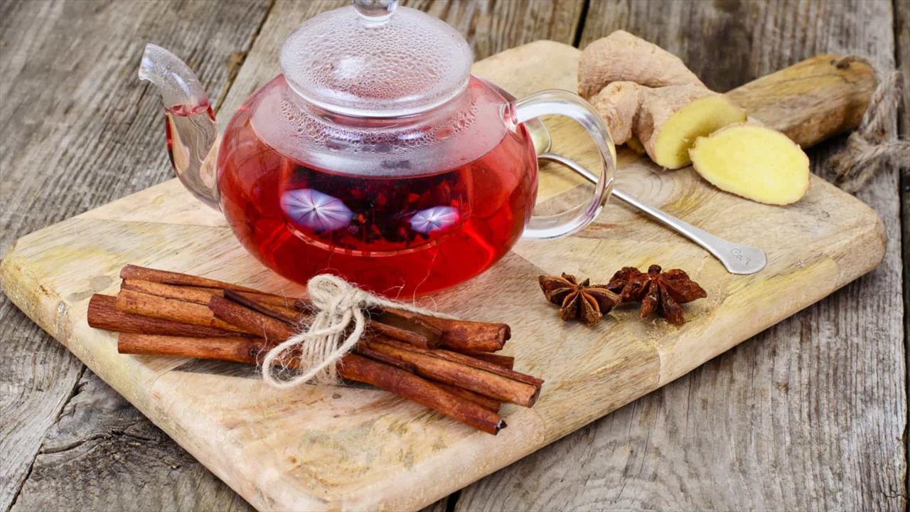 Chá de hibisco com gengibre e mel que acelera o metabolismo