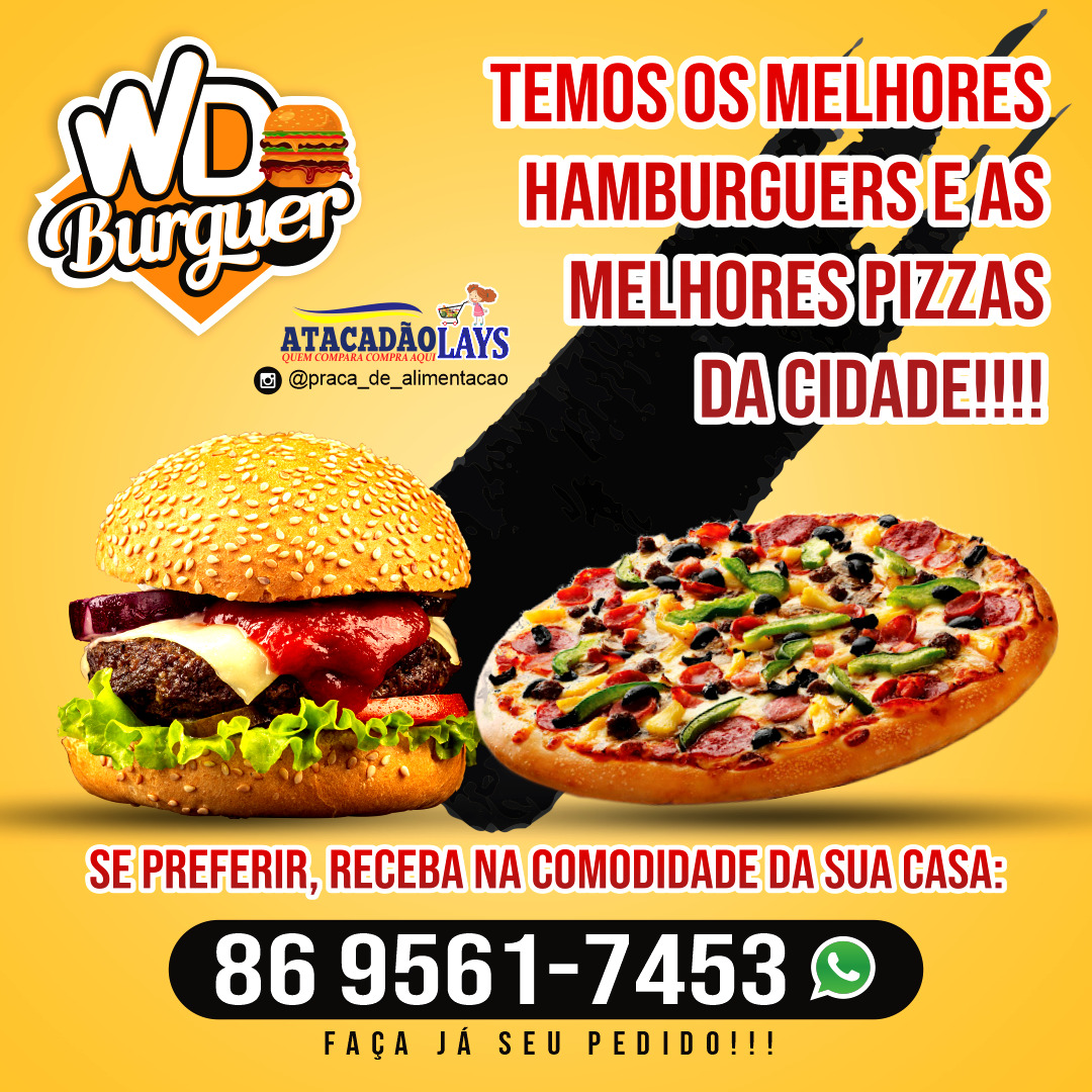 WD burguer lança combos especial para a quinta-feira do futebol, confira;