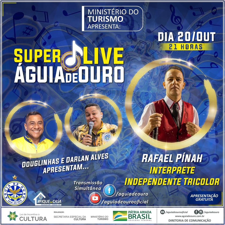 LIVE DO ÁGUIA DE OURO RECEBERÁ INDEPENDENTE TRICOLOR NESTA TERÇA (20)