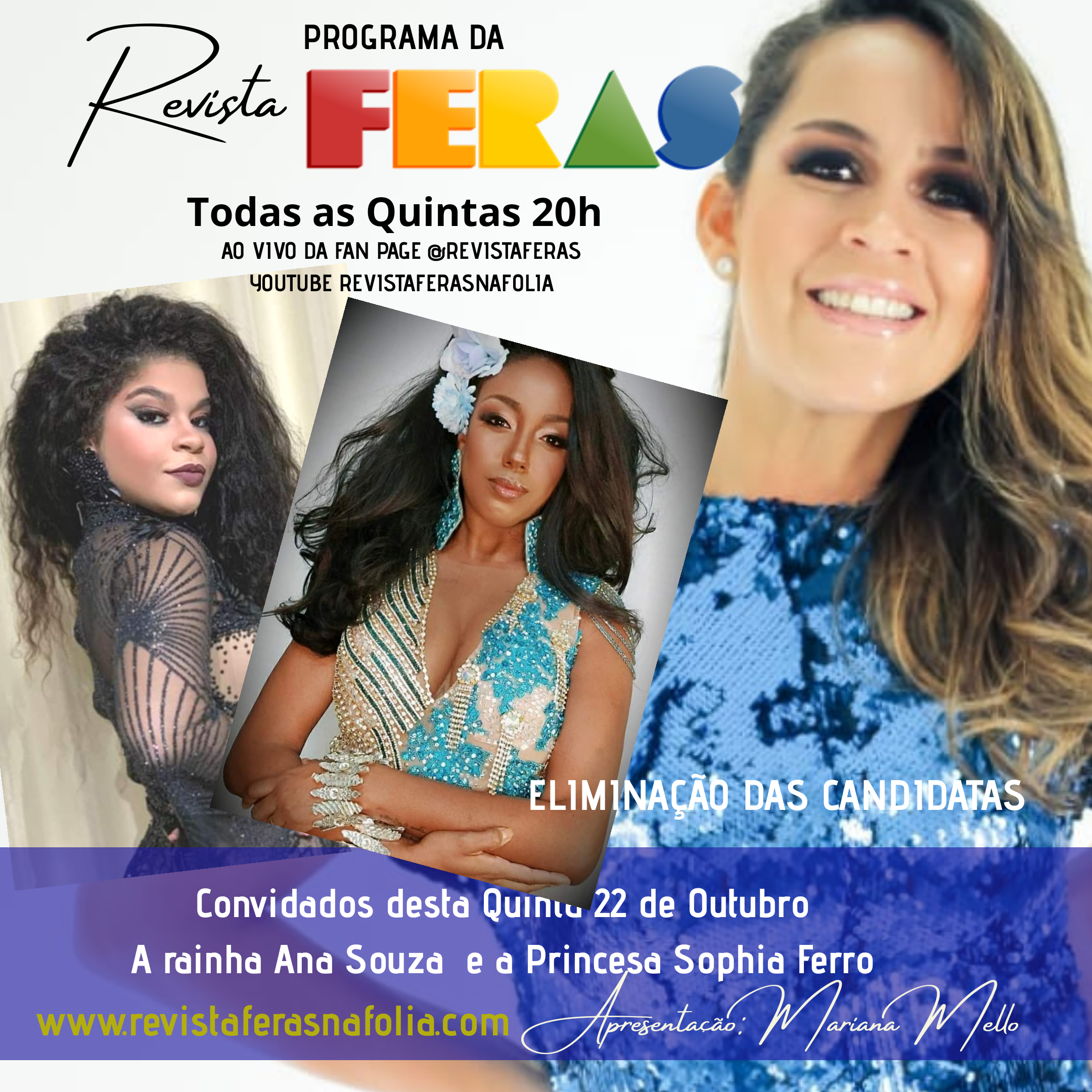 SEMIFINAL DO CONCURSO DA RAINHA REVISTA FERAS , SERÁ ANUNCIADA PELO PROGRAMA AO VIVO NESTA QUINTA (22). QUEM SERÃO AS FINALISTAS?