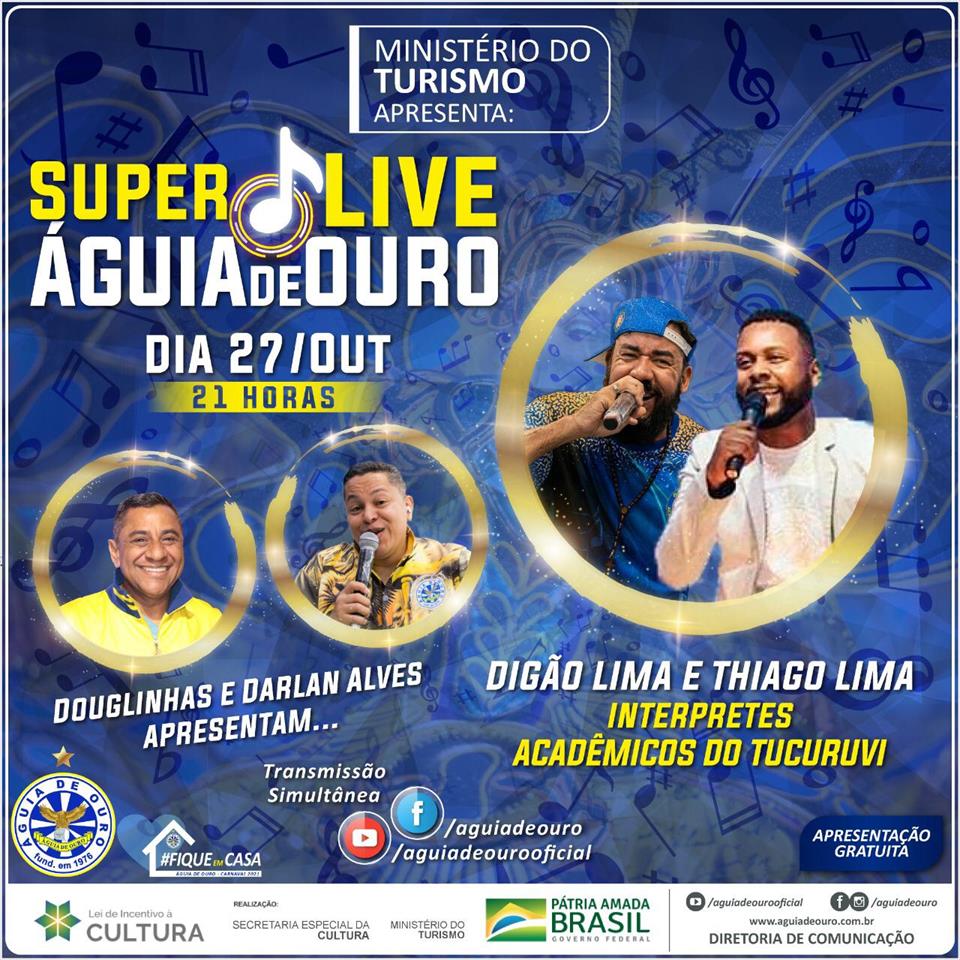 DIGÃO E THIAGO LIMA SERÃO OS CONVIDADOS DA SUPER LIVE DO ÁGUIA DE OURO NESTA TERÇA (27)
