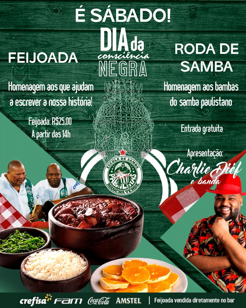 MANCHA VERDE FARÁ NESTE SÁBADO, FEIJOADA DA CONSCIÊNCIA NEGRA COM ENTRADA GRATUITA