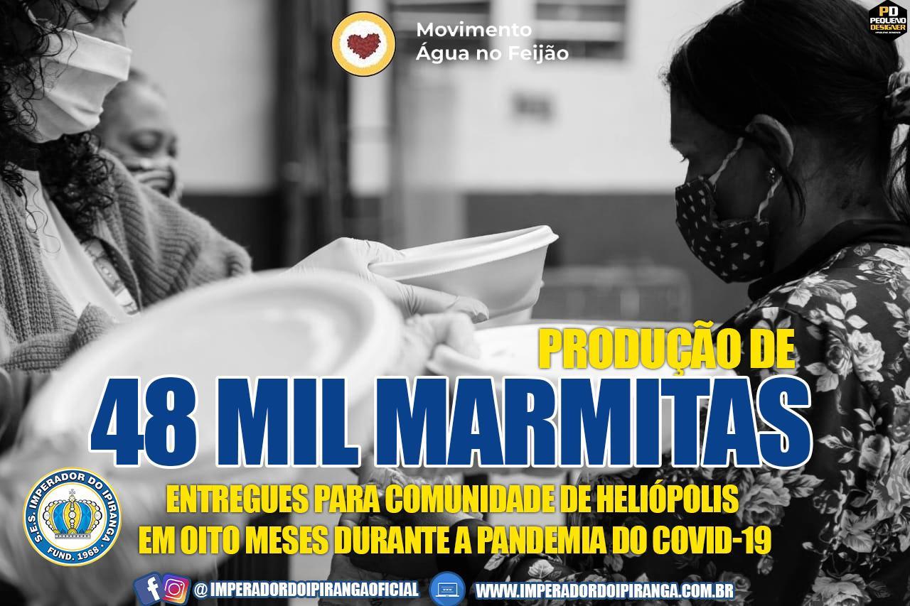 IMPERADOR DO IPIRANGA ENTREGA 48 MIL MARMITAS A COMUNIDADE DO HELIÓPOLIS