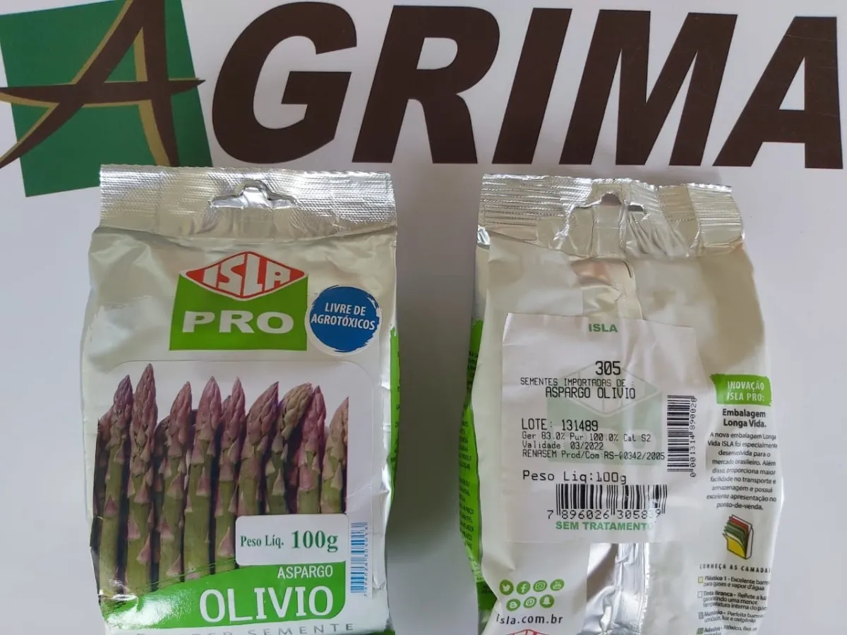 Semente De Aspargo Olivio Da Isla Sementes - Embalagem 100g Semente De Aspargo Olivio Da Isla Sementes - Embalagem 100g