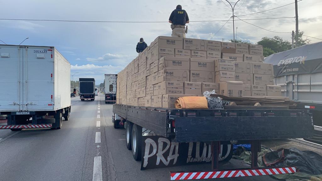 PRF apreende carga avaliada em cerca 325 mil reais na rodovia Fernão Dias