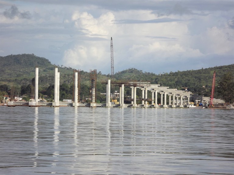 Ritmo acelerado - Andamento das obras na Ponte sobre o Rio Araguaia na BR-153 TO/PA