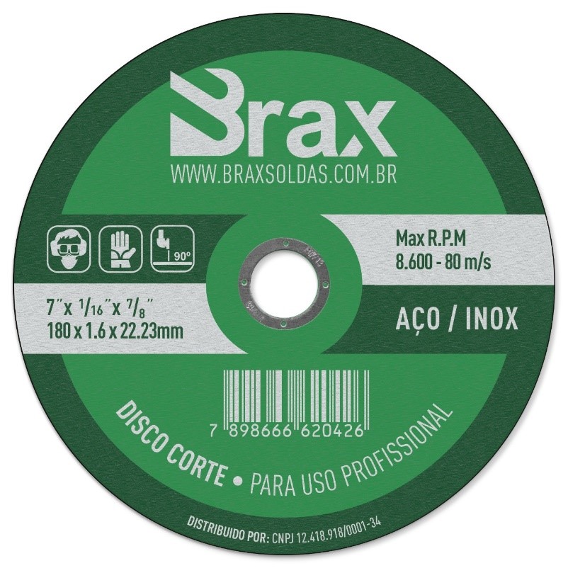 Disco de corte 180 - Brax Disco de corte 180 - Brax