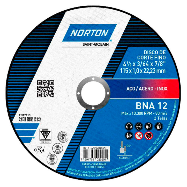 Disco de corte 115 - Norton Disco de corte 115 - Norton