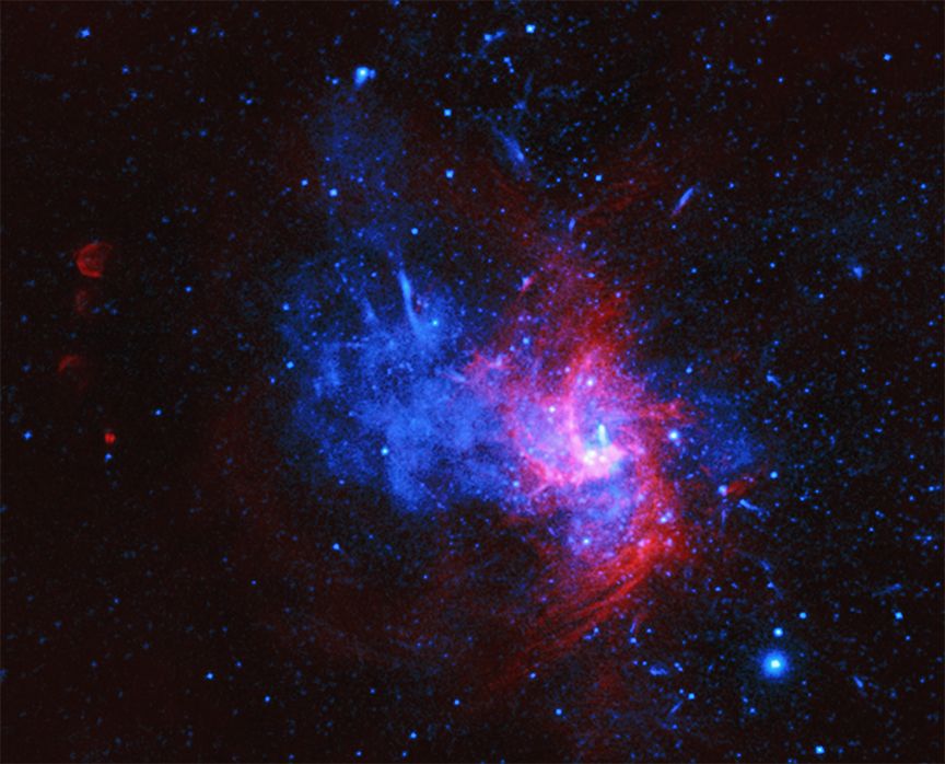 Relíquia rara de supernova encontrada no centro de nossa Via Láctea