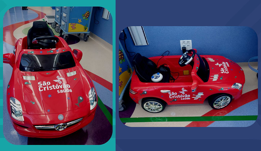São Cristóvão Saúde coloca à disposição dos pacientes mirins carrinhos personalizados